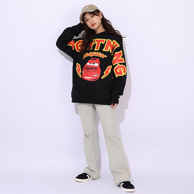 【ベビードール】カーズ 親子お揃い 裏起毛パーカー 0990A / 大人 ユニセックス 男女兼用 トップス 長袖 プルオーバー フーディ 裏起毛 防寒 あったか リンクコーデ ペアルック 親子コーデ