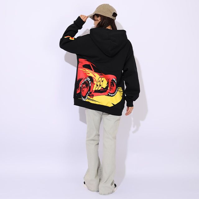 【ベビードール】カーズ 親子お揃い 裏起毛パーカー 0990A / 大人 ユニセックス 男女兼用 トップス 長袖 プルオーバー フーディ 裏起毛 防寒 あったか リンクコーデ ペアルック 親子コーデ