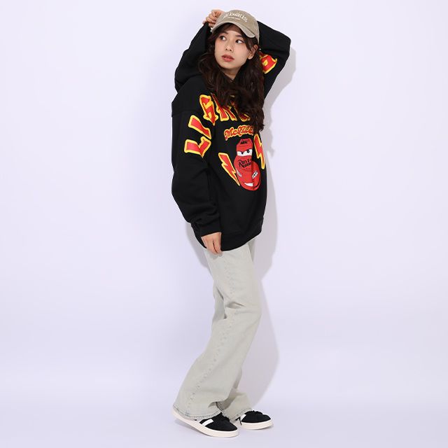 【ベビードール】カーズ 親子お揃い 裏起毛パーカー 0990A / 大人 ユニセックス 男女兼用 トップス 長袖 プルオーバー フーディ 裏起毛 防寒 あったか リンクコーデ ペアルック 親子コーデ