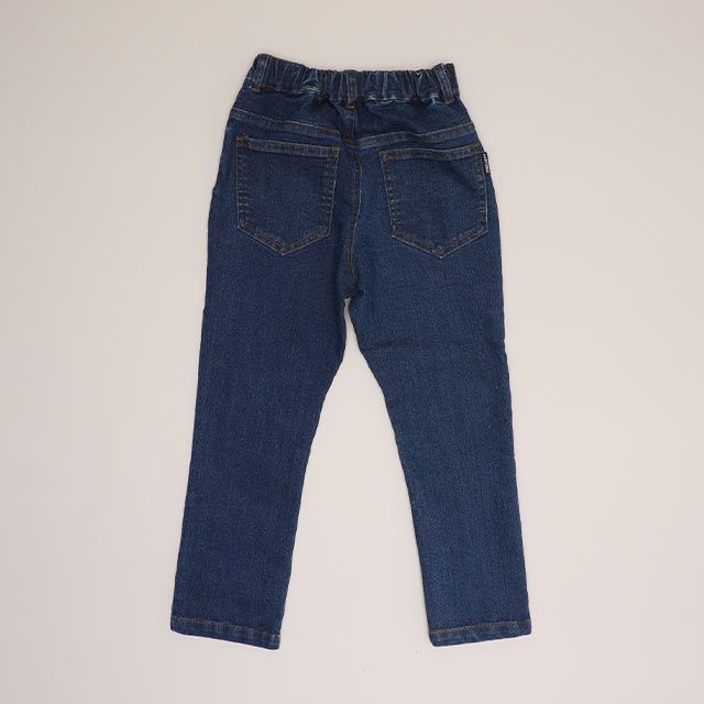 【ベビードール】トイ・ストーリー ストレートデニムロングパンツ 0991K / ベビーサイズ キッズ ボトムス 長ズボン デニム ジーパン ジーンズ ウエスト総ゴム ゴム穴付き ベルトループ フェイクボタン アップリケ