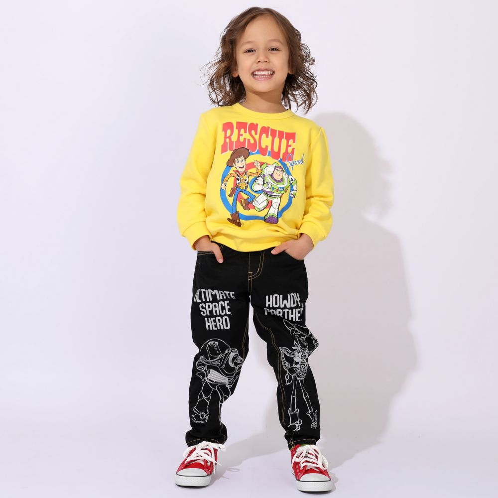 【ベビードール】トイ・ストーリー キャラクター3点セット 1003K / ベビーサイズ キッズ 長袖 トップス ボトムス トレーナー ロンT 長袖Tシャツ ロングパンツ 長ズボン セット商品 オリジナルバッグ付き 3点セット トータルコーディネート スリンキー