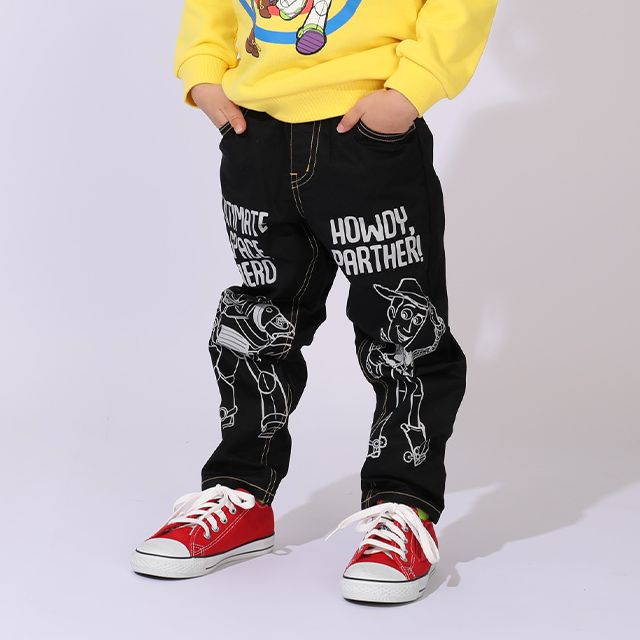 【ベビードール】トイ・ストーリー キャラクター3点セット 1003K / ベビーサイズ キッズ 長袖 トップス ボトムス トレーナー ロンT 長袖Tシャツ ロングパンツ 長ズボン セット商品 オリジナルバッグ付き 3点セット トータルコーディネート スリンキー