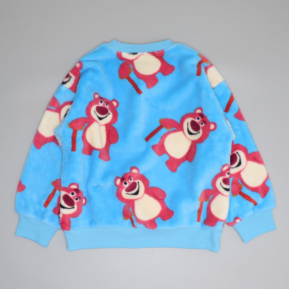 【ベビードール】ロッツォ ボア総柄トレーナー 1004K / ベビーサイズ キッズ トップス 長袖 プルオーバー クルーネック ボア もこもこ あったか かわいい 防寒