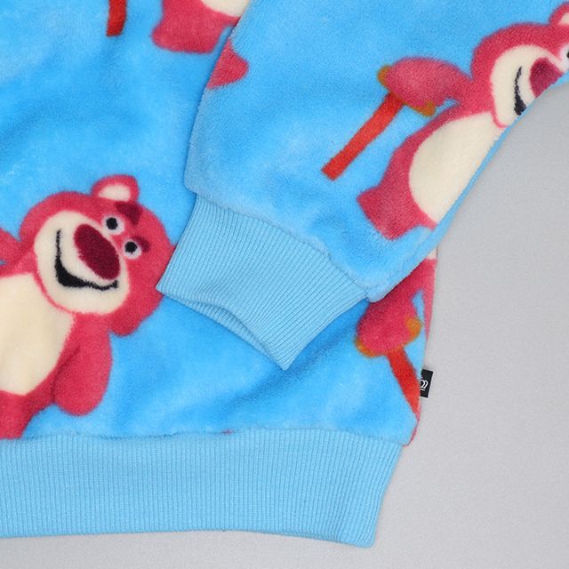 【ベビードール】ロッツォ ボア総柄トレーナー 1004K / ベビーサイズ キッズ トップス 長袖 プルオーバー クルーネック ボア もこもこ あったか かわいい 防寒