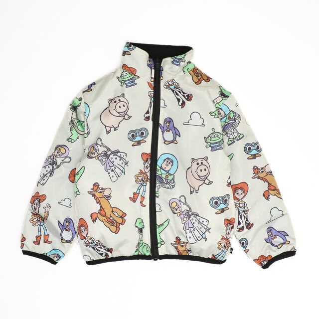 【ベビードール】トイ・ストーリー リバーシブルアウター 1005K / 2WAY ベビーサイズ キッズ トップス 中綿 アウター 長袖 羽織り もこもこ フリースジャケット ジャンパー フードなし