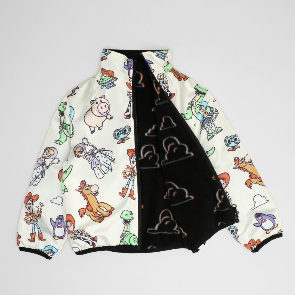【ベビードール】トイ・ストーリー リバーシブルアウター 1005K / 2WAY ベビーサイズ キッズ トップス 中綿 アウター 長袖 羽織り もこもこ フリースジャケット ジャンパー フードなし
