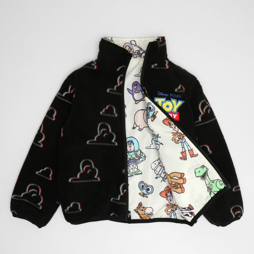 【ベビードール】トイ・ストーリー リバーシブルアウター 1005K / 2WAY ベビーサイズ キッズ トップス 中綿 アウター 長袖 羽織り もこもこ フリースジャケット ジャンパー フードなし