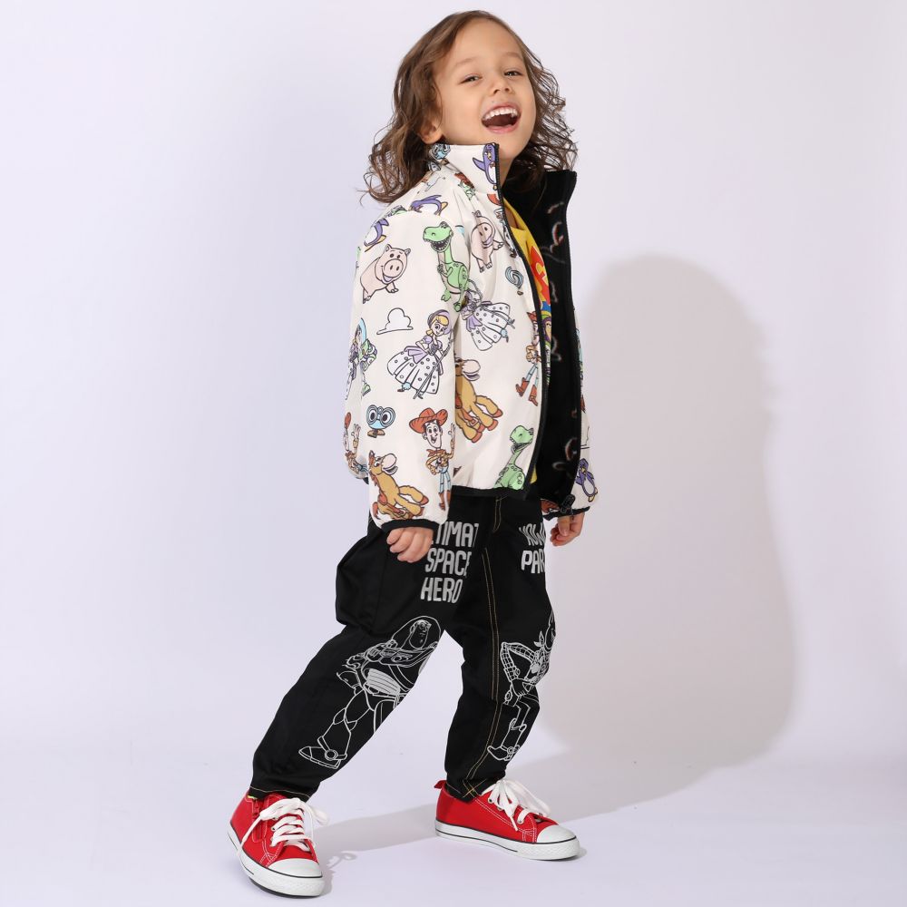 【ベビードール】トイ・ストーリー リバーシブルアウター 1005K / 2WAY ベビーサイズ キッズ トップス 中綿 アウター 長袖 羽織り もこもこ フリースジャケット ジャンパー フードなし