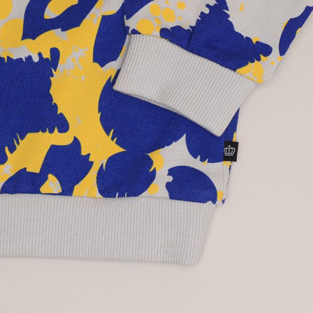 【ベビードール】ミッキー 親子お揃い アニマル総柄パーカー 1008K / ベビーサイズ キッズ トップス 長袖 フーディ プルオーバー リンクコーデ ペアルック 親子コーデ スウェット 春秋冬