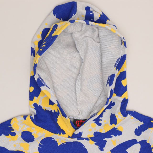 【ベビードール】ミニー 親子お揃い アニマル総柄パーカー 1008K / ベビーサイズ キッズ トップス 長袖 フーディ プルオーバー リンクコーデ ペアルック 親子コーデ スウェット 春秋冬