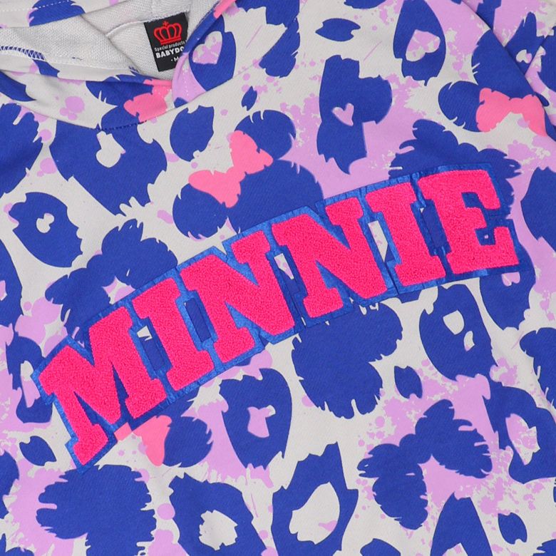 【ベビードール】ミニー 親子お揃い アニマル総柄パーカー 1008A / 大人 ユニセックス 男女兼用 リンクコーデ ペアルック 親子コーデ トップス 長袖 フーディ プルオーバー スウェット 春秋冬