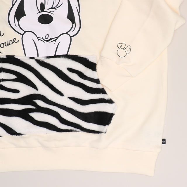 【ベビードール】ミニー 親子お揃い アニマル柄ボアポケット トレーナー 1009A / 大人 ユニセックス 男女兼用 長袖 スウェット ボア カンガルーポケット アニマル柄 リンクコーデ ペアルック 親子コーデ