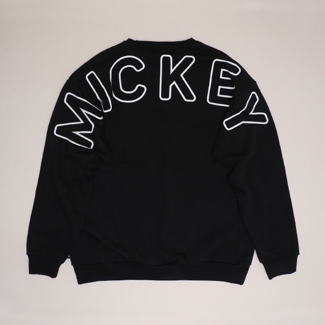 【ベビードール】ミッキー 親子お揃い ヒョウ柄裏起毛トレーナー 1014A / 大人 ユニセックス 男女兼用 長袖 裏起毛 アップリケ アニマル柄 リンクコーデ ペアルック 親子コーデ あったか 防寒