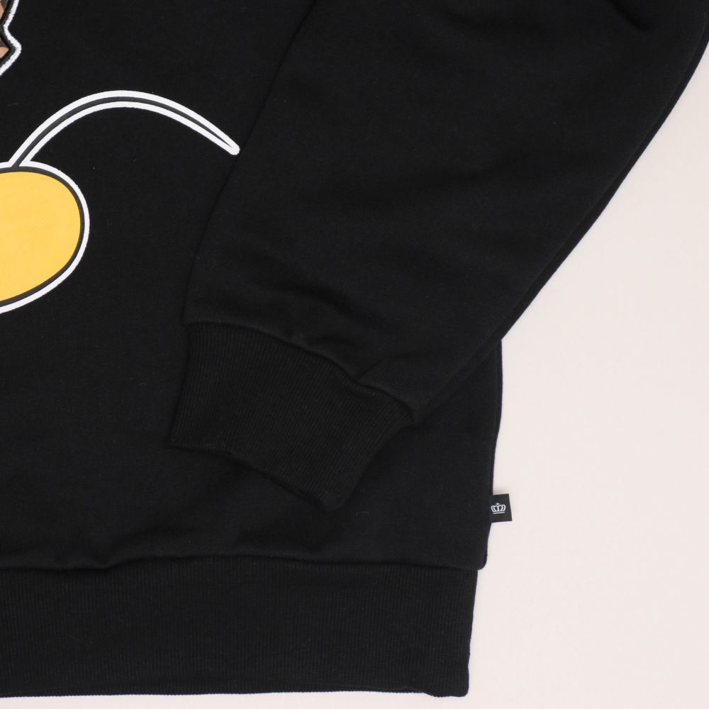 【ベビードール】ミニー 親子お揃い ヒョウ柄裏起毛トレーナー 1014A / 大人 ユニセックス 男女兼用 長袖 裏起毛 アップリケ アニマル柄 リンクコーデ ペアルック 親子コーデ あったか 防寒