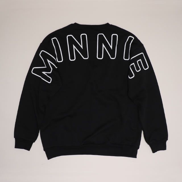 【ベビードール】ミニー 親子お揃い ヒョウ柄裏起毛トレーナー 1014A / 大人 ユニセックス 男女兼用 長袖 裏起毛 アップリケ アニマル柄 リンクコーデ ペアルック 親子コーデ あったか 防寒