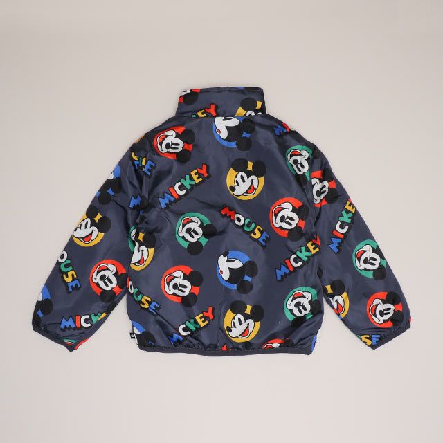 【ベビードール】ミッキー リバーシブルアウター 1016K / ベビーサイズ キッズ トップス 長袖 アウター 羽織り 上着 ブルゾン 中綿 フリース ボアアウター あったか 防寒 リバーシブル 2WEY プチプライス 秋冬