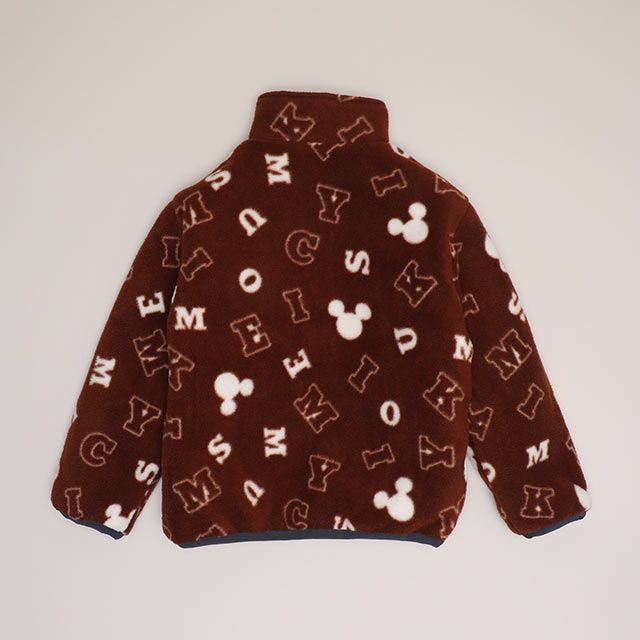 【ベビードール】ミッキー リバーシブルアウター 1016K / ベビーサイズ キッズ トップス 長袖 アウター 羽織り 上着 ブルゾン 中綿 フリース ボアアウター あったか 防寒 リバーシブル 2WEY プチプライス 秋冬