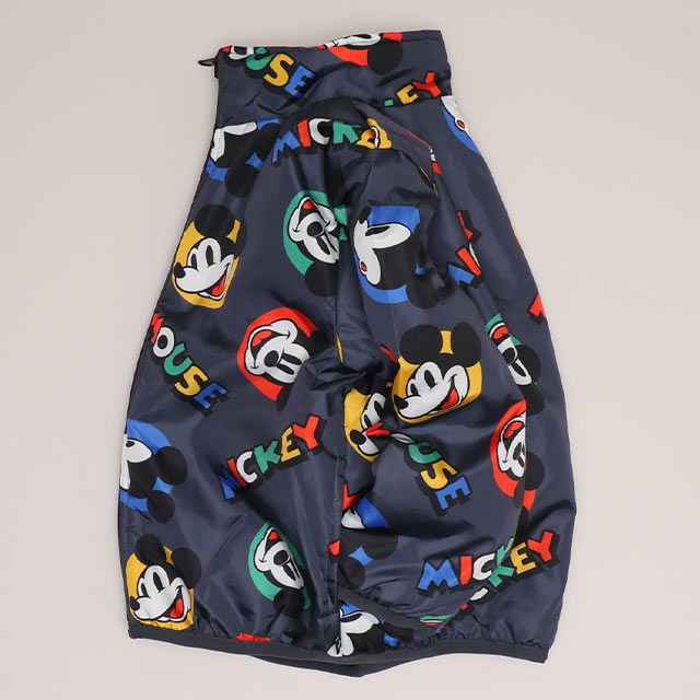 【ベビードール】ミッキー リバーシブルアウター 1016K / ベビーサイズ キッズ トップス 長袖 アウター 羽織り 上着 ブルゾン 中綿 フリース ボアアウター あったか 防寒 リバーシブル 2WEY プチプライス 秋冬