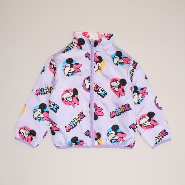 【ベビードール】ミニー リバーシブルアウター 1016K / ベビーサイズ キッズ トップス 長袖 アウター 羽織り 上着 ブルゾン 中綿 フリース ボアアウター あったか 防寒 リバーシブル 2WEY プチプライス 秋冬