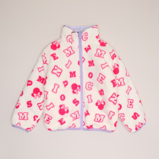 【ベビードール】ミニー リバーシブルアウター 1016K / ベビーサイズ キッズ トップス 長袖 アウター 羽織り 上着 ブルゾン 中綿 フリース ボアアウター あったか 防寒 リバーシブル 2WEY プチプライス 秋冬
