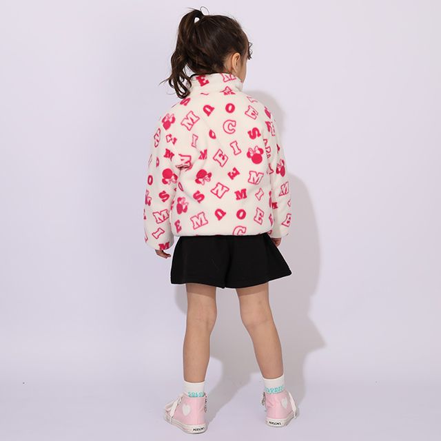 【ベビードール】ミニー リバーシブルアウター 1016K / ベビーサイズ キッズ トップス 長袖 アウター 羽織り 上着 ブルゾン 中綿 フリース ボアアウター あったか 防寒 リバーシブル 2WEY プチプライス 秋冬