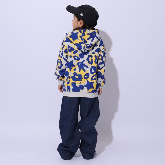 【ベビードール】ミッキー ワッペンデニムロングパンツ 1017K / ベビーサイズ キッズ ボトムス 長ズボン ジーパン ジーンズ ツイルパンツ ワイドパンツ アニマル柄 ヒョウ柄 ダメージ加工 ウエスト総ゴム ゴム穴付き フェイクボタン ベルトループ リンクコーデ ペアルック