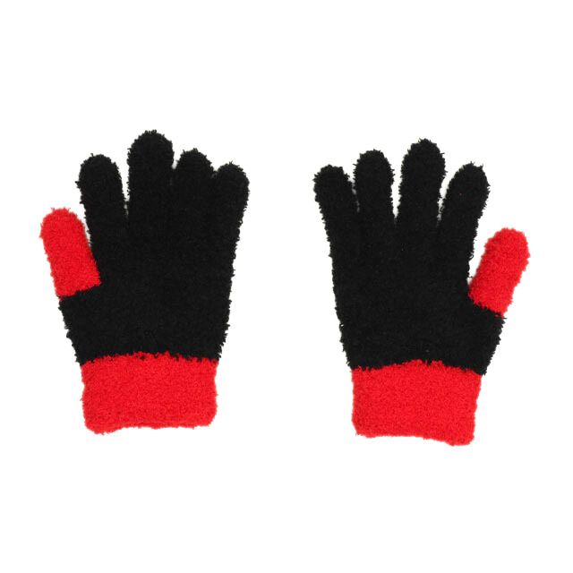 【ベビードール】ミッキー 手袋 1020 / キッズ 手袋 ミトン ５本指 マシュマロボア ふわふわ もこもこ あったか 防寒 雑貨 小物