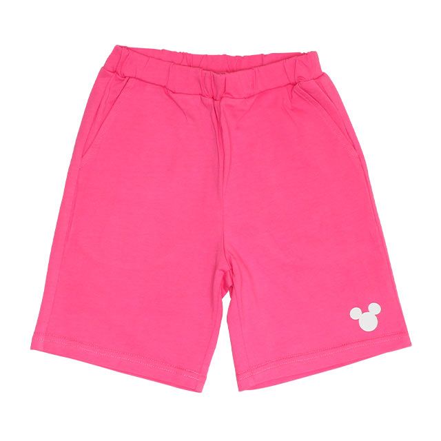 【ベビードール】ミッキー プチプラキャラクターセットアップ 1026K / ベビーサイズ キッズ トップス ボトムス 上下２点セット 半袖 半ズボン ハーフパンツ ウエスト総ゴム ゴム穴付き コーデセット 天竺素材