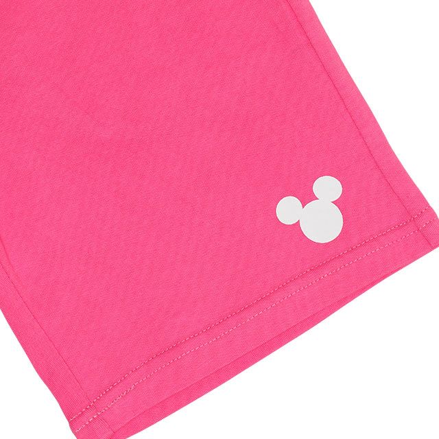 【ベビードール】ミッキー プチプラキャラクターセットアップ 1026K / ベビーサイズ キッズ トップス ボトムス 上下２点セット 半袖 半ズボン ハーフパンツ ウエスト総ゴム ゴム穴付き コーデセット 天竺素材