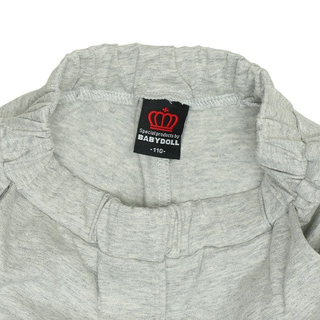 【ベビードール】ミッキー プチプラキャラクターセットアップ 1026K / ベビーサイズ キッズ トップス ボトムス 上下２点セット 半袖 半ズボン ハーフパンツ ウエスト総ゴム ゴム穴付き コーデセット 天竺素材