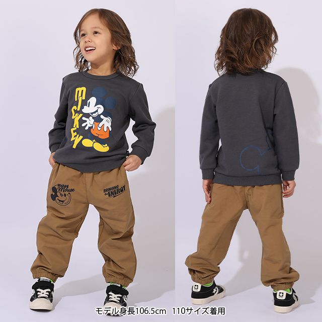 【ベビードール】ミッキー キャラクター3点セット 1028K / ベビーサイズ キッズ 長袖 トップス ボトムス トレーナー ロンT 長袖Tシャツ ロングパンツ 長ズボン 春秋冬 福袋 セット商品 お得なセット オリジナルバッグ付き 3点セット トータルコーディネート