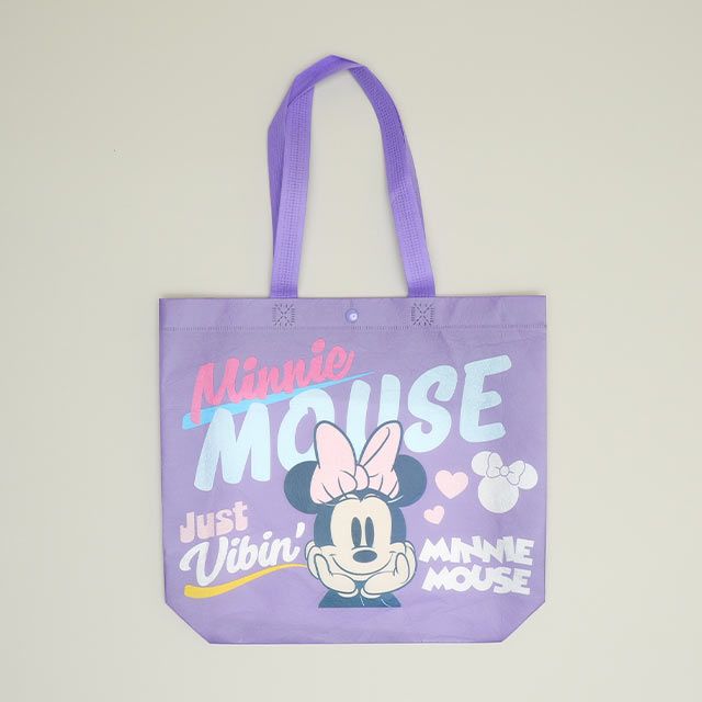 【ベビードール】ミニー キャラクター3点セット 1028K / ベビーサイズ キッズ 長袖 トップス ボトムス トレーナー ロンT 長袖Tシャツ ショートパンツ 短パン キュロット セット商品 オリジナルバッグ付き 3点セット トータルコーディネート