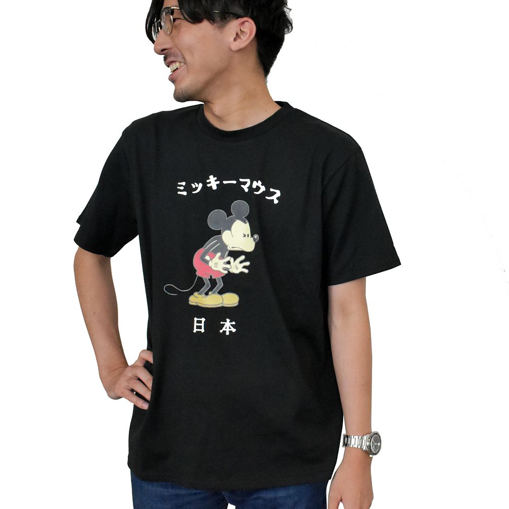 公式 ショップディズニー ミッキー日本限定アートtシャツ ブラック