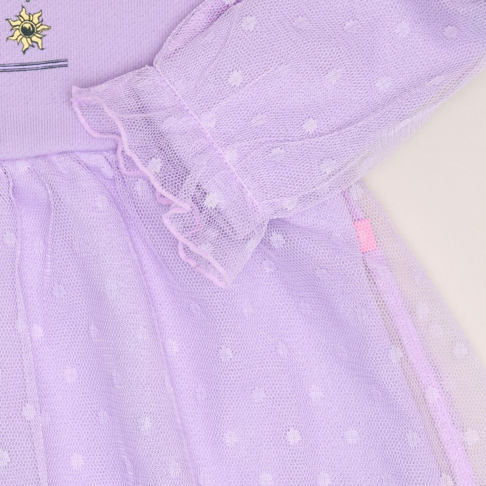 【ベビードール】エルサ プリンセス / チュールワンピース 1099K / ベビーサイズ キッズ 長袖 ワンピース スカート 袖チュール シフォン ガーリー