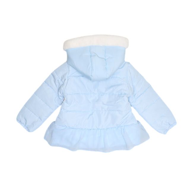 【ベビードール】アナ エルサ プリンセス / フリル中綿アウター 1100K / フード取り外し可能 2WAY キッズ トップス アウター 羽織り 中綿 ふわふわ ファー付き ガーリー 軽い 防寒 秋冬