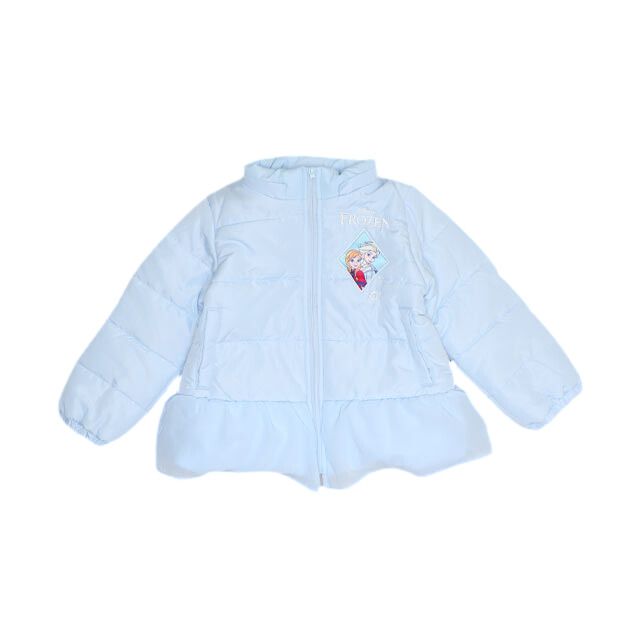 【ベビードール】アナ エルサ プリンセス / フリル中綿アウター 1100K / フード取り外し可能 2WAY キッズ トップス アウター 羽織り 中綿 ふわふわ ファー付き ガーリー 軽い 防寒 秋冬