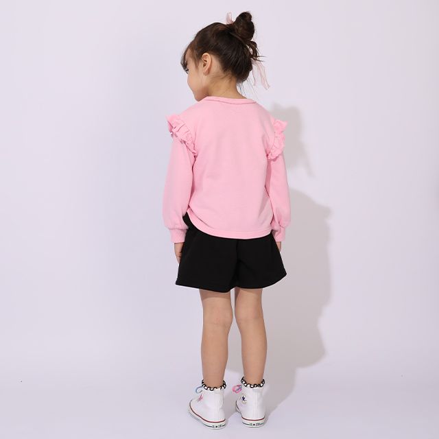 【ベビードール】プリンセス / キャラクター3点セット 1098K / ベビーサイズ キッズ 長袖 トップス ボトムス トレーナー ロンT Tシャツ ショートパンツ 短パン キュロット セット商品 オリジナルバッグ付き トータルコーディネート アリエル ベル ラプンツェル