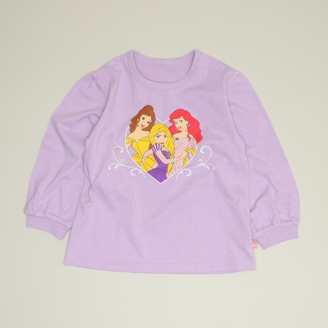 【ベビードール】プリンセス / キャラクター3点セット 1098K / ベビーサイズ キッズ 長袖 トップス ボトムス トレーナー ロンT Tシャツ ショートパンツ 短パン キュロット セット商品 オリジナルバッグ付き トータルコーディネート アリエル ベル ラプンツェル