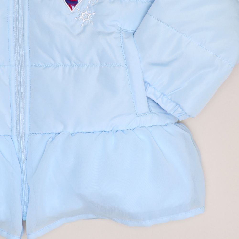 【ベビードール】ラプンツェル アリエル ベル プリンセス / フリル中綿アウター 1100K / フード取り外し可能 2WAY キッズ トップス アウター 羽織り 中綿 ふわふわ ファー付き ガーリー 軽い 防寒 秋冬