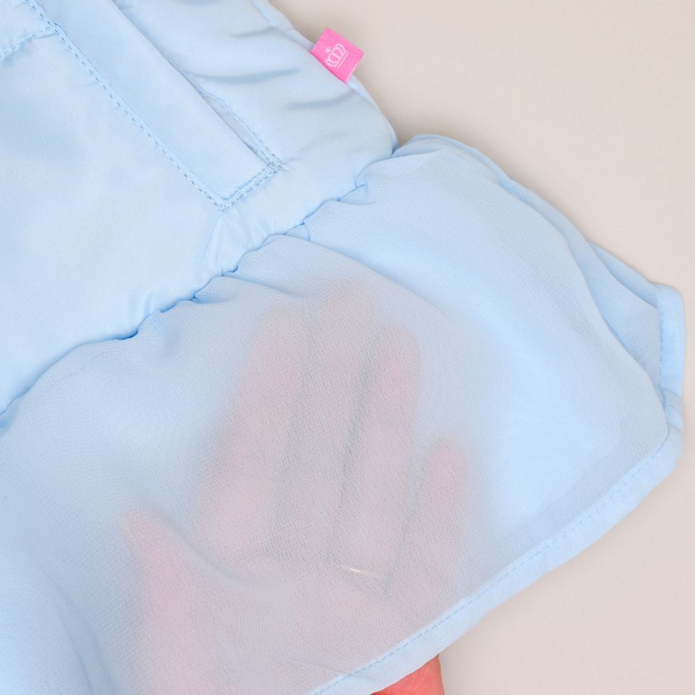 【ベビードール】ラプンツェル アリエル ベル プリンセス / フリル中綿アウター 1100K / フード取り外し可能 2WAY キッズ トップス アウター 羽織り 中綿 ふわふわ ファー付き ガーリー 軽い 防寒 秋冬