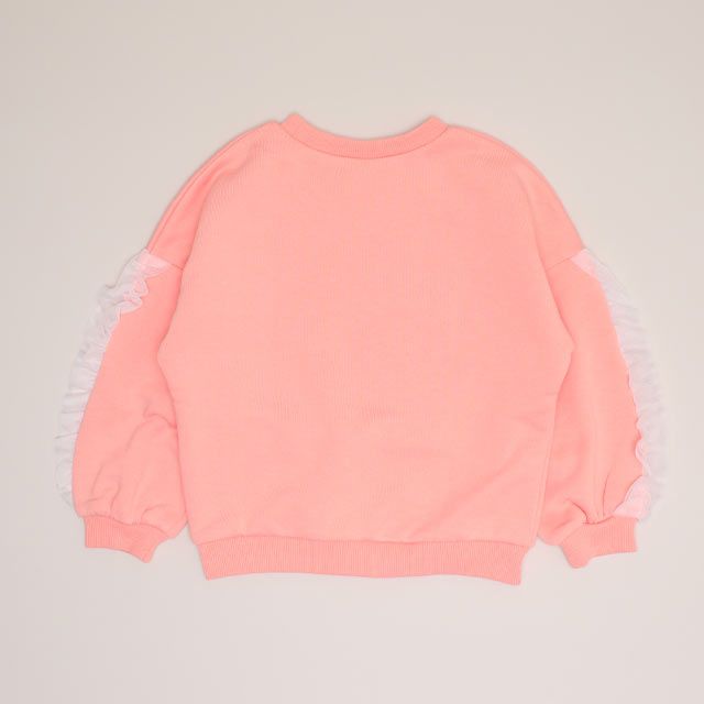 【ベビードール】プリンセス / 裏起毛袖チュールトレーナー 1101K / ラプンツェル アリエル ベル ベビーサイズ キッズ トップス 長袖 ボリューム袖 チュール フリル 裏起毛 あったか 秋冬 ガーリー