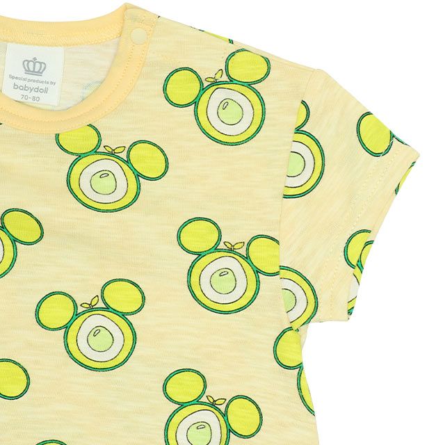 公式 ショップディズニー ベビードール ディズニー フードモチーフ総柄ぽってりロンパース 6261b