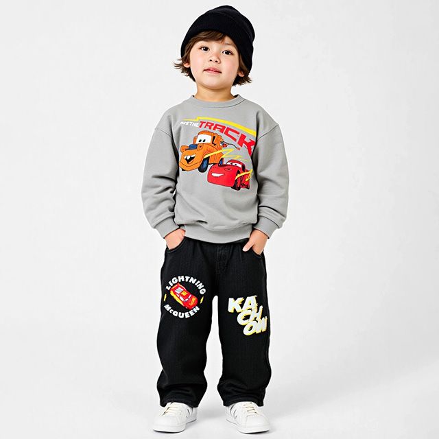 【ベビードール】カーズ キャラクタートレーナー 1134K / ベビーサイズ キッズ トップス 長袖 プルオーバー トレーナー マックィーン メーター