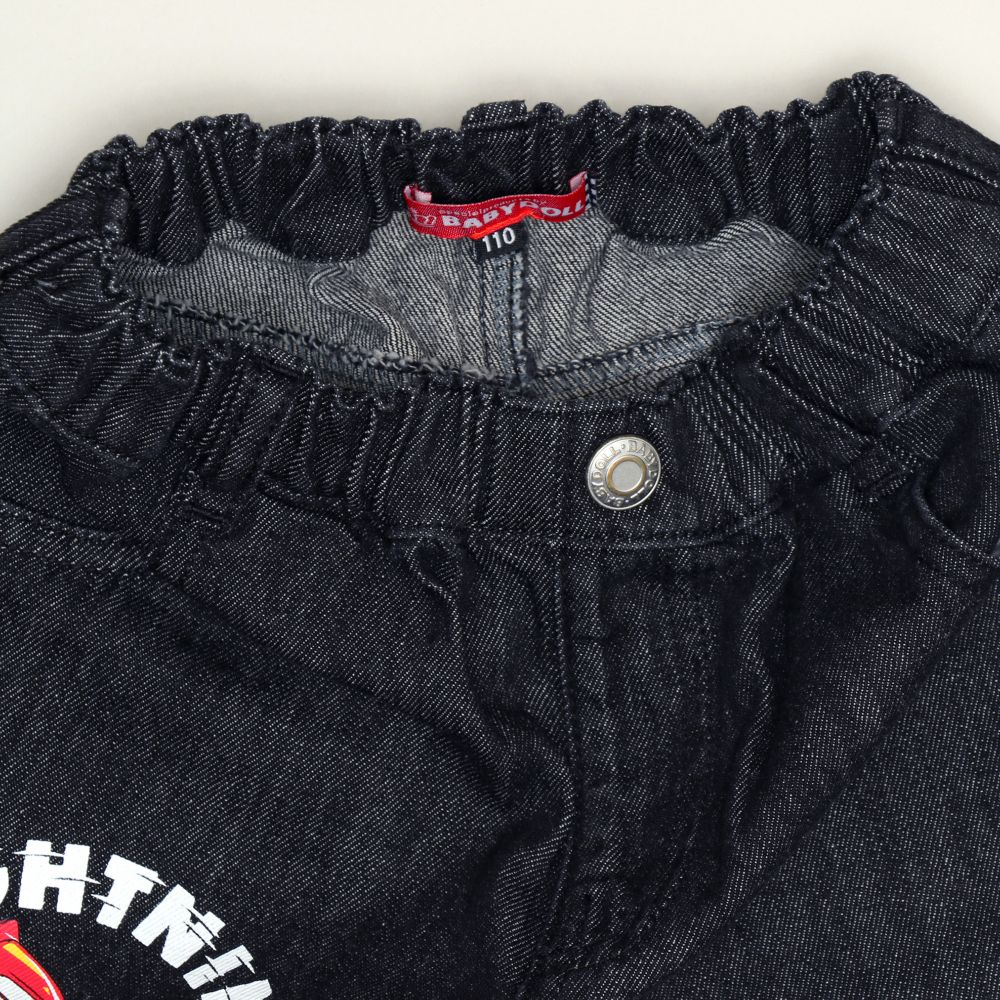 【ベビードール】カーズ グランジデニムロングパンツ 1135K / ベビーサイズ キッズ ボトムス 長ズボン デニムパンツ ジーパン ウエストは総ゴム ベルトループ、ゴム穴付