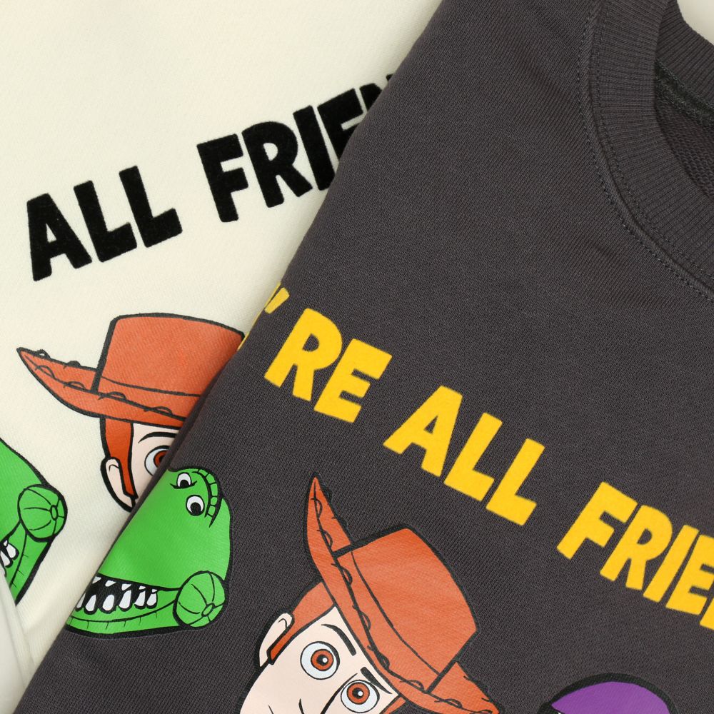 【ベビードール】トイ・ストーリー 親子お揃い 切り替えキャラクタートレーナー 1138A / 大人 ユニセックス 男女兼用 リンクコーデ ペアルック 親子コーデ トップス 長袖 スウェット カラフル