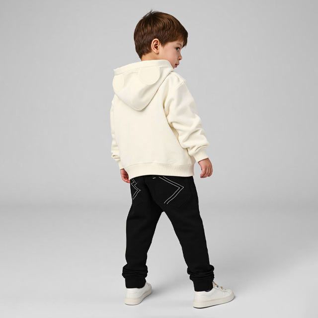 【ベビードール】ミッキー 親子お揃い キャラクターBIGフェイスパーカー 1139K / ベビーサイズ キッズ トップス 長袖 プルオーバー スウェット フーディー 耳付きフード 立体モチーフ リンクコーデ ペアルック 親子コーデ