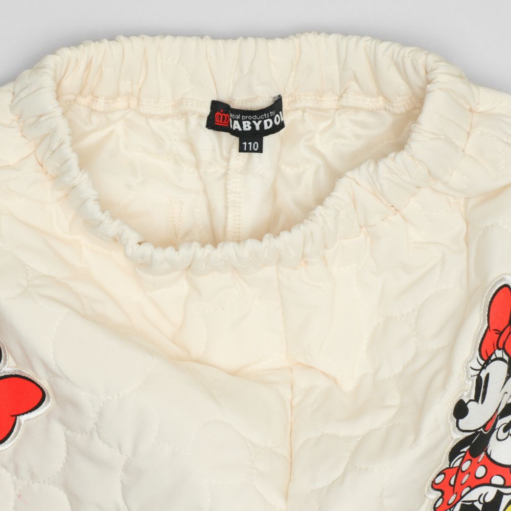 【ベビードール】ミニー キルティングショートパンツ 1140K / ベビーサイズ キッズ ボトムス 短パン 半ズボン キルト ウエスト総ゴム ゴム穴付 リンクコーデ ペアルック 兄弟姉妹おそろい