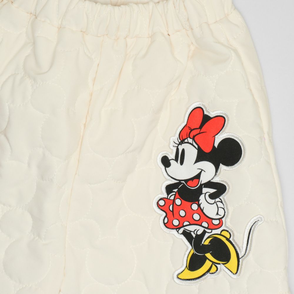 【ベビードール】ミニー キルティングショートパンツ 1140K / ベビーサイズ キッズ ボトムス 短パン 半ズボン キルト ウエスト総ゴム ゴム穴付 リンクコーデ ペアルック 兄弟姉妹おそろい