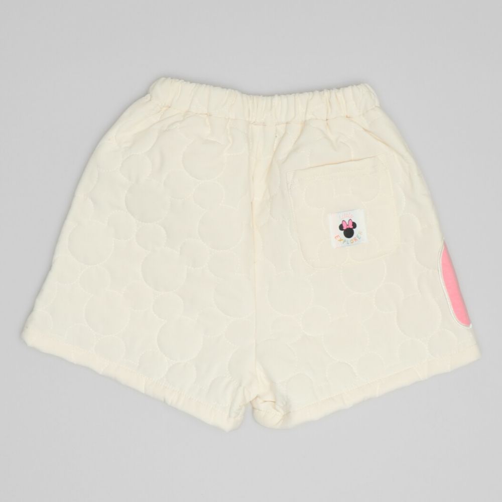 【ベビードール】ミニー キルティングショートパンツ 1140K / ベビーサイズ キッズ ボトムス 短パン 半ズボン キルト ウエスト総ゴム ゴム穴付 リンクコーデ ペアルック 兄弟姉妹おそろい