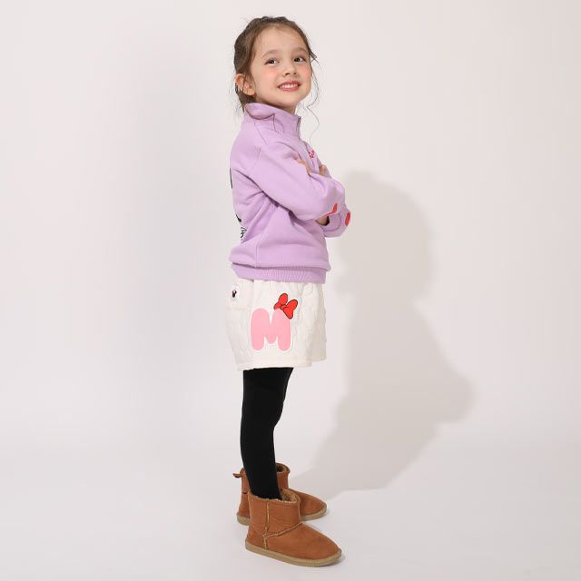 【ベビードール】ミニー キルティングショートパンツ 1140K / ベビーサイズ キッズ ボトムス 短パン 半ズボン キルト ウエスト総ゴム ゴム穴付 リンクコーデ ペアルック 兄弟姉妹おそろい